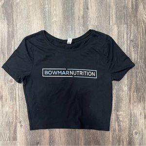 Bowmar Nutrition athletic crop top tee